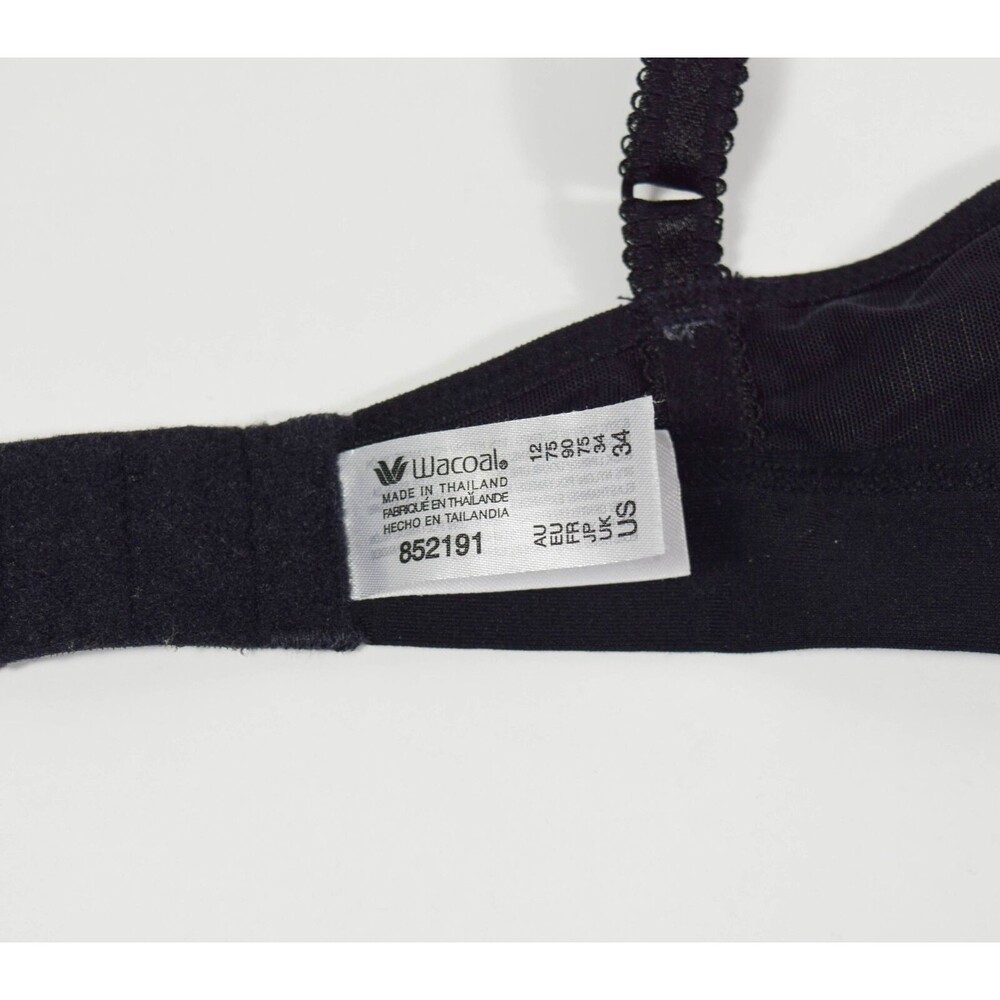 Wacoal 852191 Embrace Lace Soft Cup Non Wire Bra Bralette Black Sz 34 - Picture 4 of 4